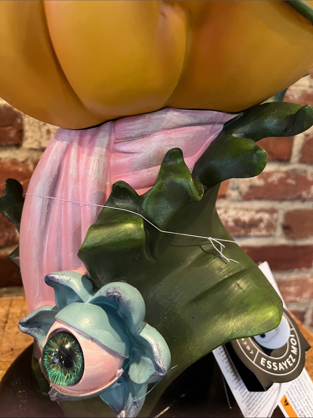 Whimsical Orange Pumpkin Figurine with Pink Accent - Picture 5 of 14